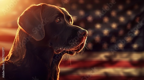 Beautiful graphic of a dog against the background