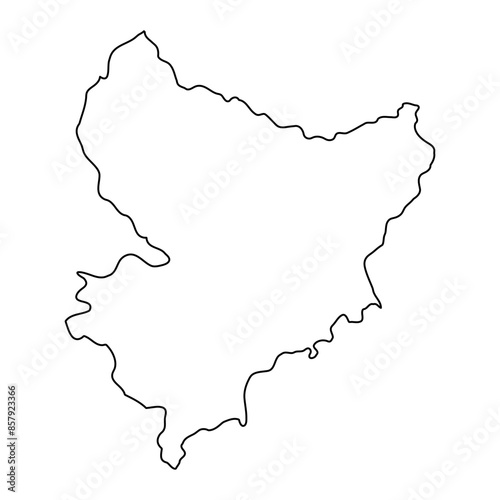Alpes Maritimes department map, administrative division of France. Vector illustration.
