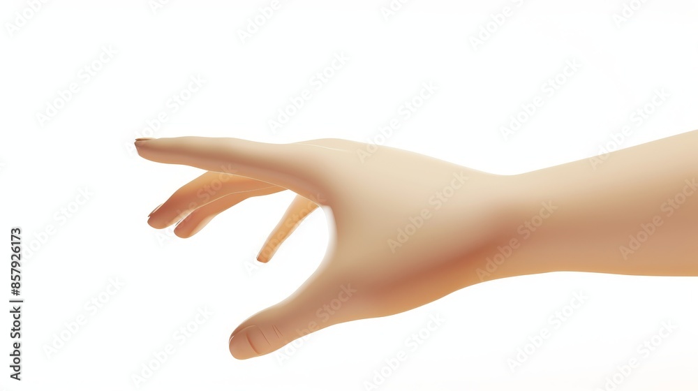 Hand making pointing gesture with index finger isolated on white Hand making pointing gesture with index finger isolated on white