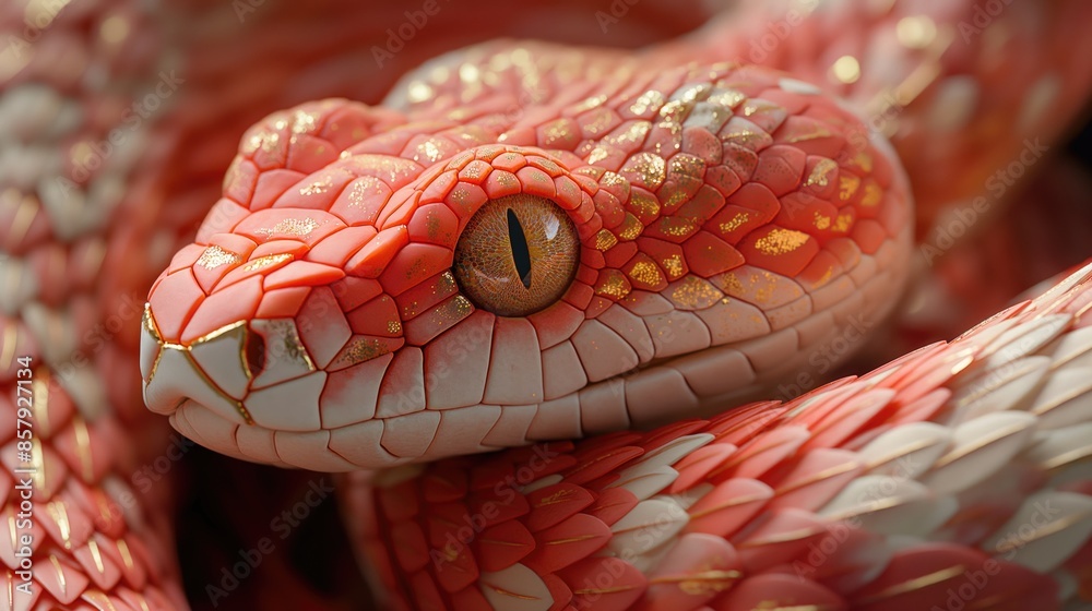 Happy Chinese New Year 2025 Snake Zodiac Sign Background. Gleaming Snake with Exquisite Designs, Emblematic of Year of the Snake. Happy Chinese New Year 2025 Snake Zodiac Sign Background. Gleaming Snake with Exquisite Designs, Emblematic of Year of the Snake.