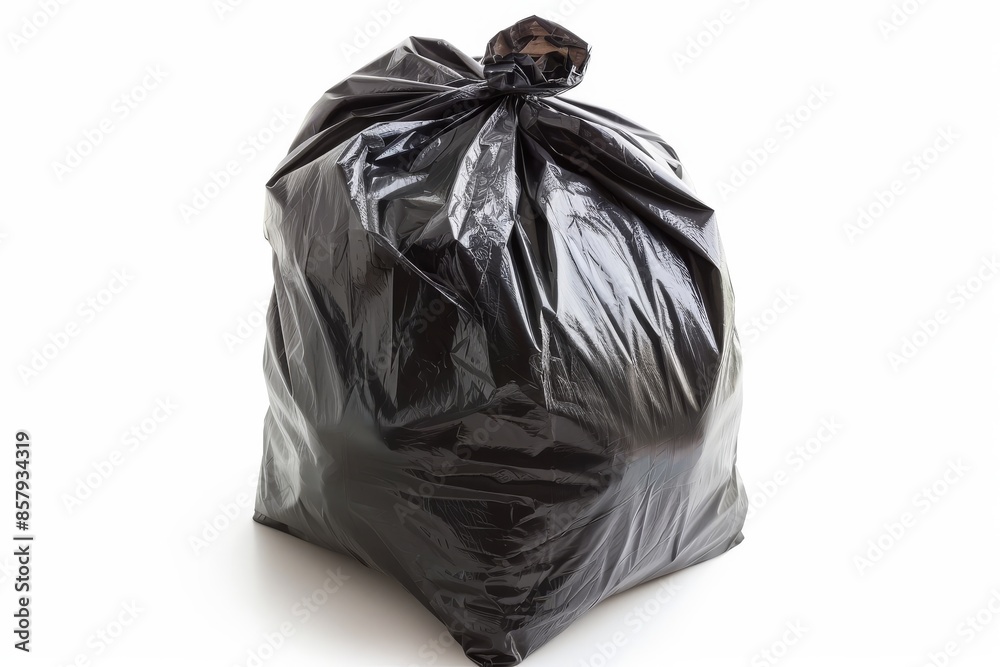 trash bag full of garbage isolated on white trash bag full of garbage isolated on white