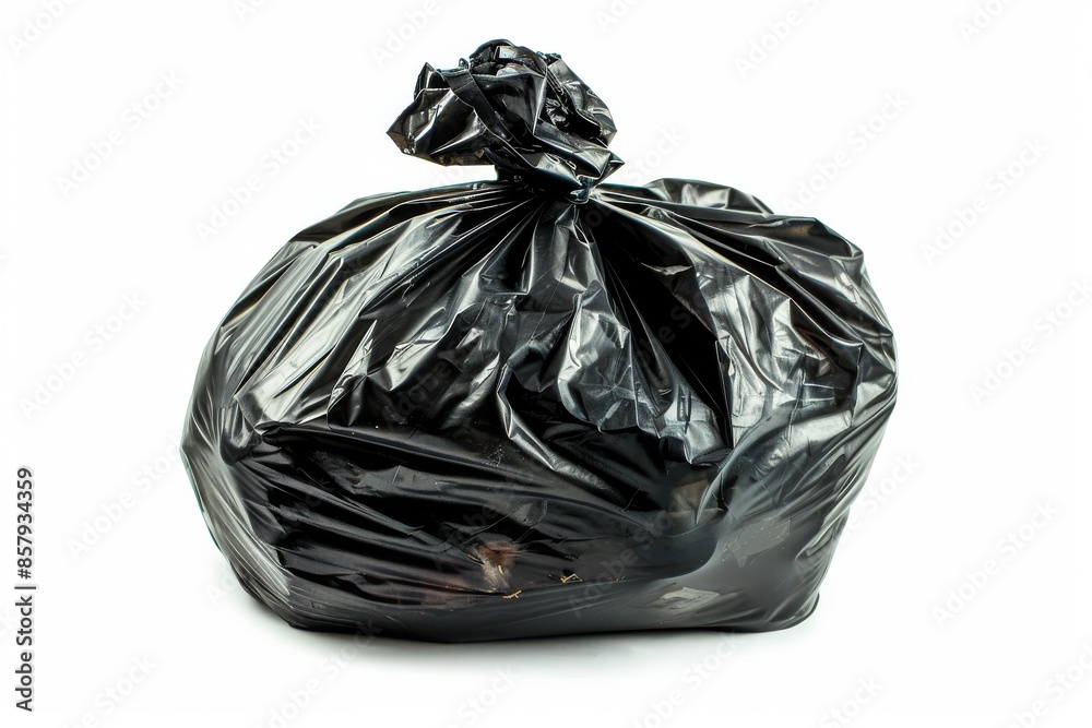 trash bag full of garbage isolated on white trash bag full of garbage isolated on white