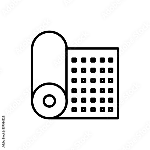 yoga mat line icon