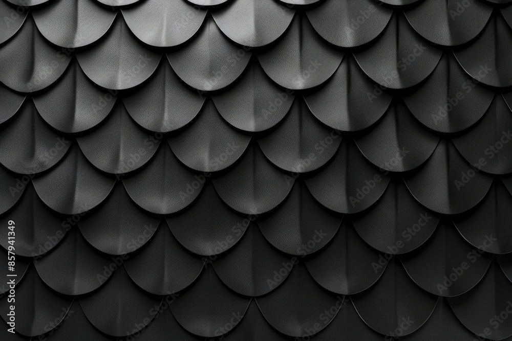 A close-up image of a fish scale pattern in black and white A close-up image of a fish scale pattern in black and white