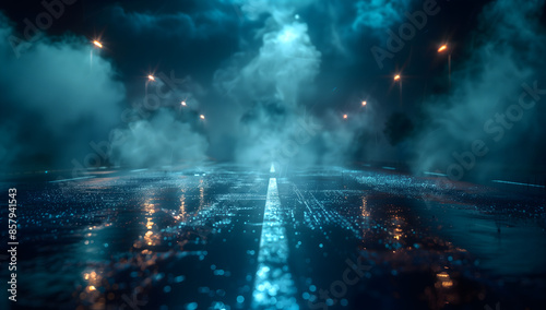 night city street cyberpunk style