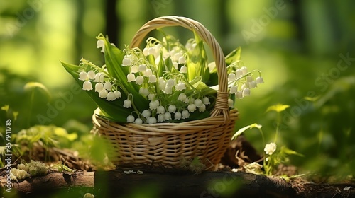 Basket lily valley woodland setting