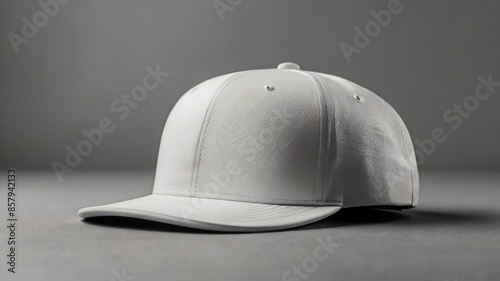 white baseball cap mockup on a grey background