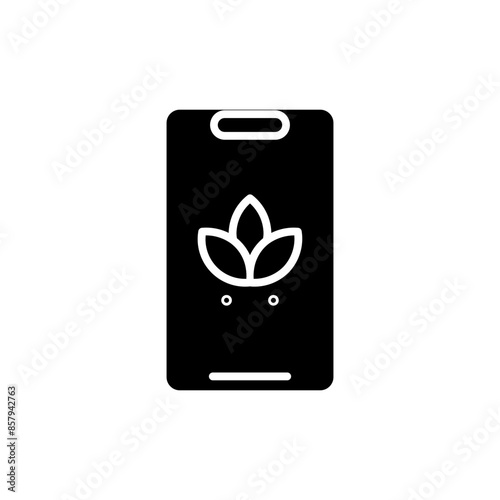 mobile app glyph icon
