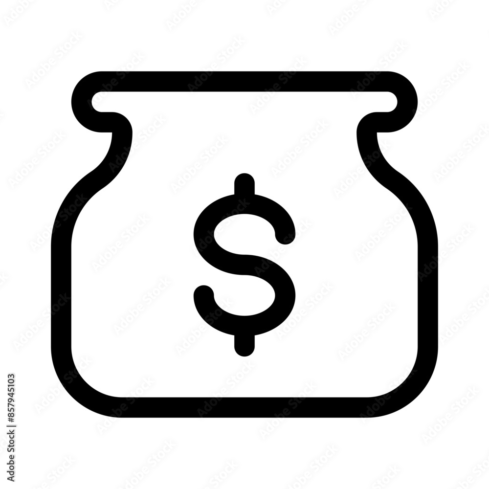 saving money icon with line style, perfect for user interface projects saving money icon with line style, perfect for user interface projects