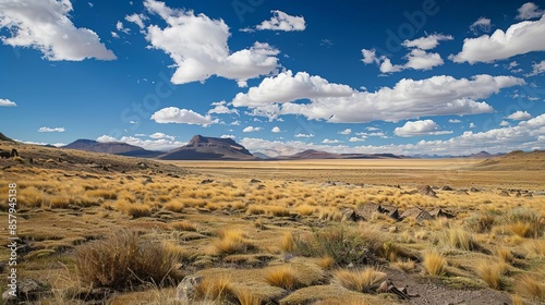 A plateau, with flat, open terrain and panoramic views of the surrounding landscape. photo