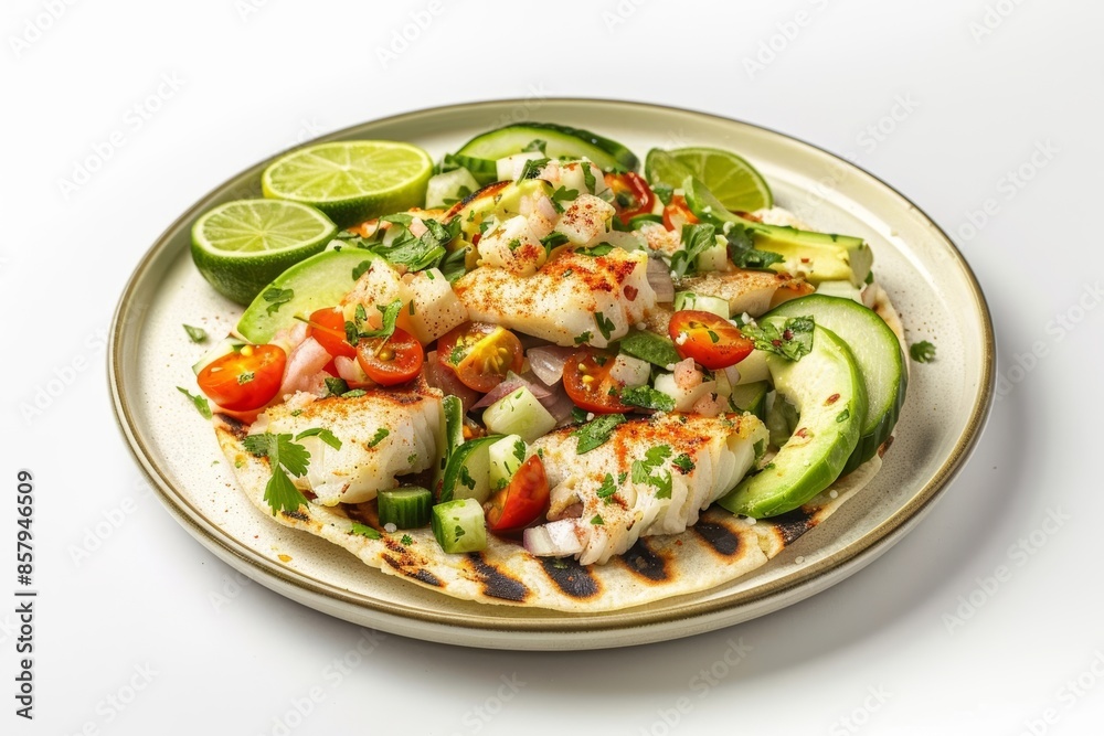 Vibrant Tilapia Ceviche with Fresh Lime Marinade and Grilled Tostadas Vibrant Tilapia Ceviche with Fresh Lime Marinade and Grilled Tostadas