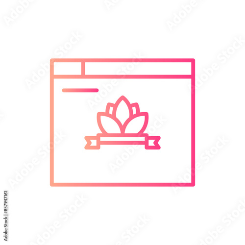 international day of yoga gradient icon