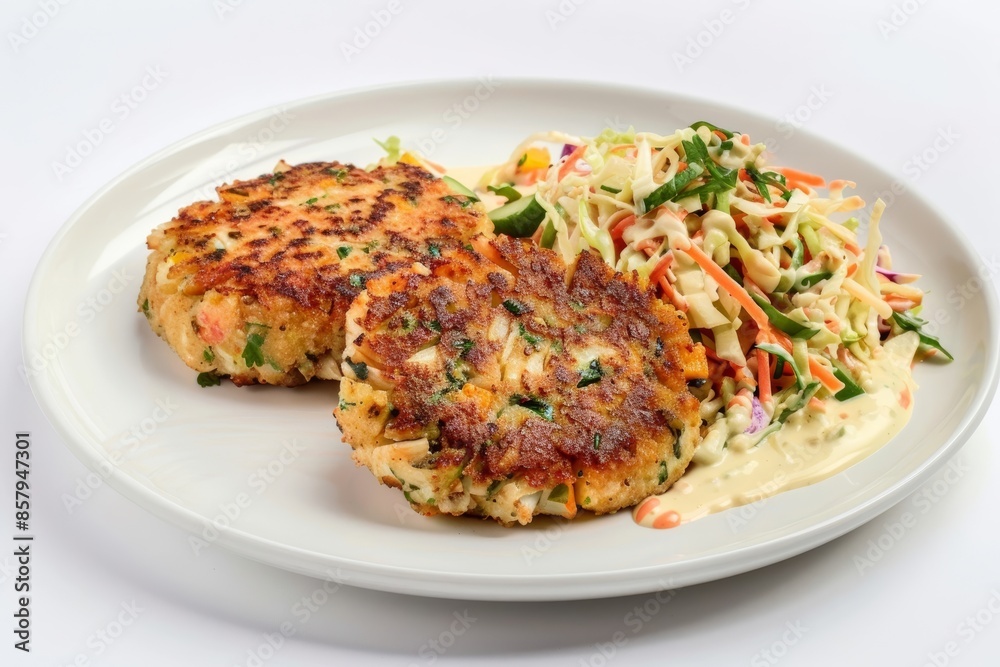 Irresistible Crab Cakes with Tangy Carrot and Cabbage Slaw Irresistible Crab Cakes with Tangy Carrot and Cabbage Slaw