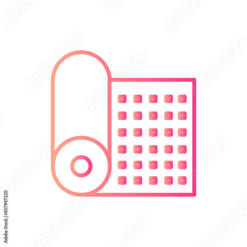 yoga mat gradient icon