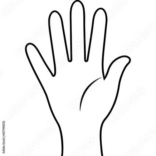 One human hand silhouette vector illustration
