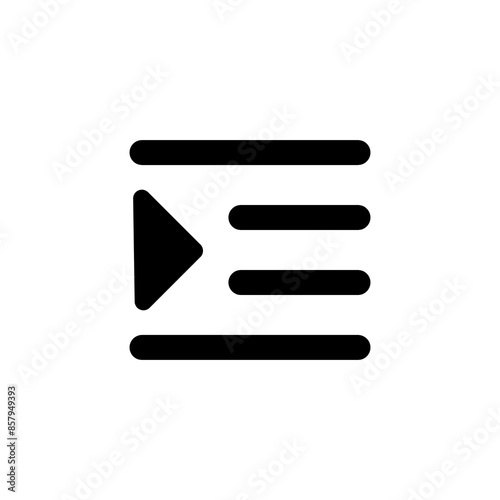 Φωτογραφία Indent icon in black and outline style