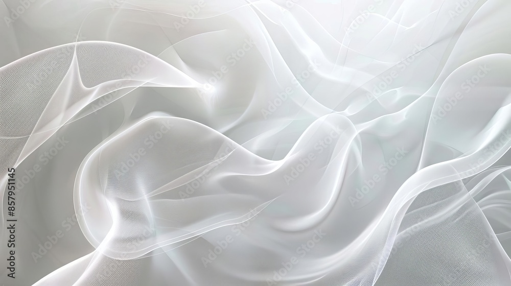 A subtle abstract background with white and light gray flowing lines