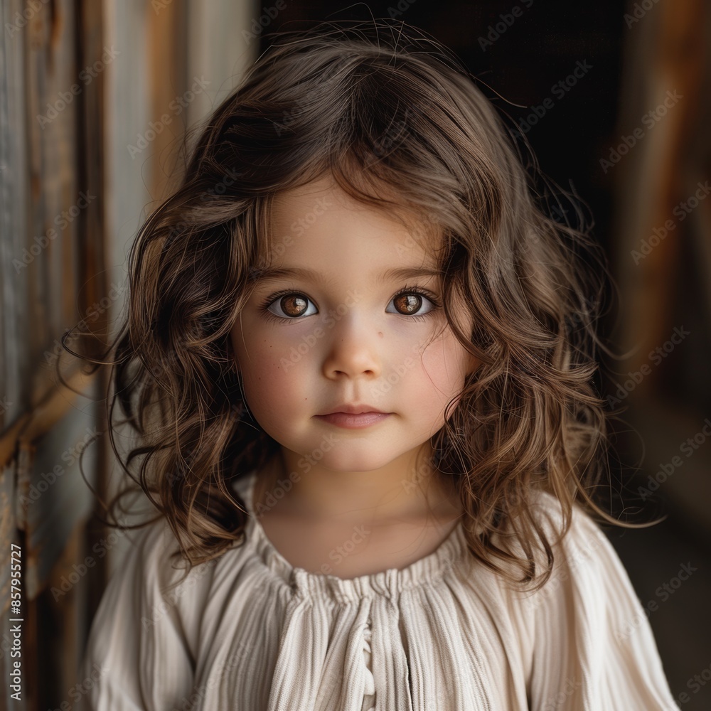 two year old girl with dark brown wavy hair, fair skin, brown eyes two year old girl with dark brown wavy hair, fair skin, brown eyes