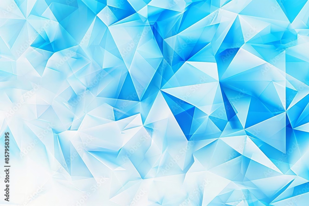 Fototapeta premium An abstract background with light blue and white geometric patterns
