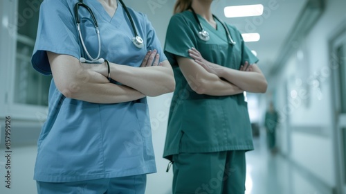 Doctors and Nurses in Scrubs photo