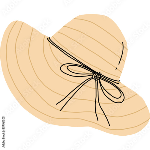 hat with ribbon
