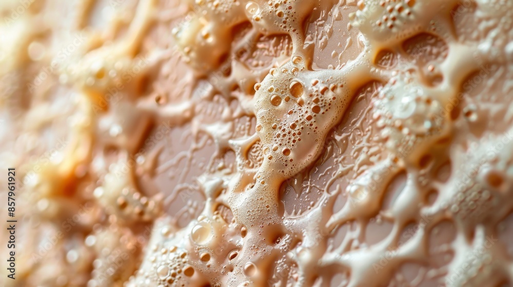 Extreme close-up of foam texture showcasing intricate bubble patterns, capturing the delicate and complex nature of foam structures in a visually appealing manner. Extreme close-up of foam texture showcasing intricate bubble patterns, capturing the delicate and complex nature of foam structures in a visually appealing manner.