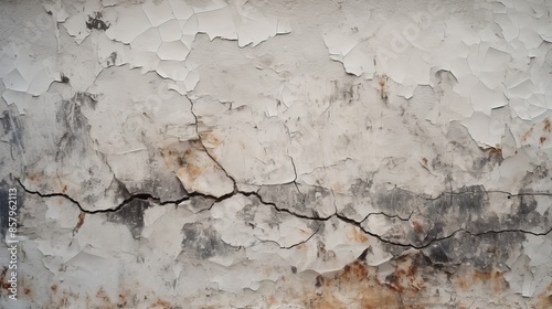 Aged plaster walls showing cracks.