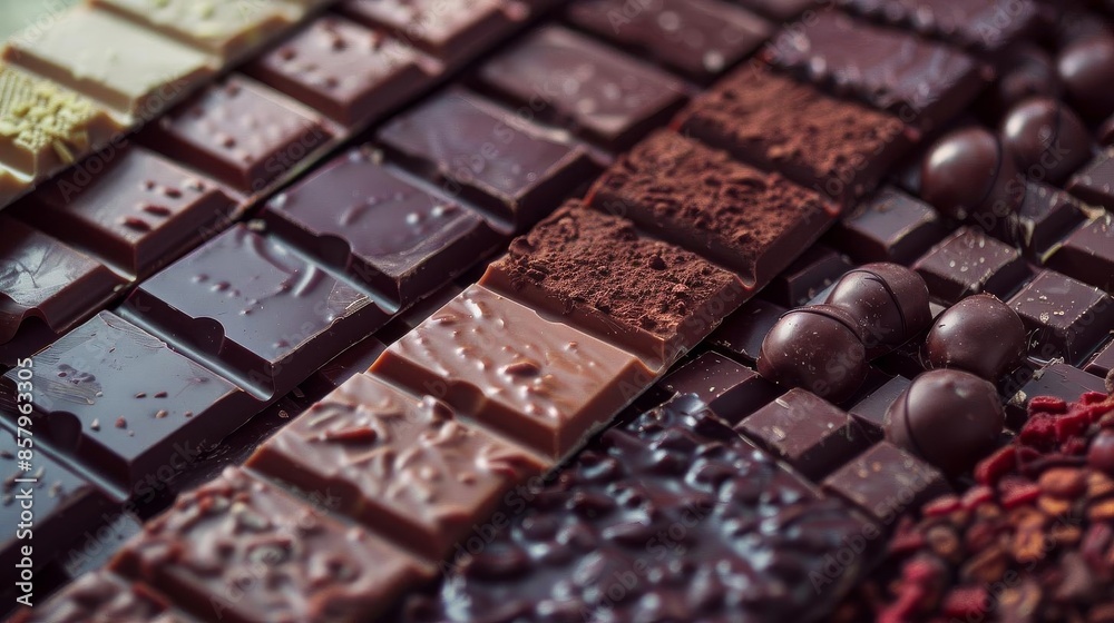 Another closeup of assorted chocolate bars, Another closeup of assorted chocolate bars,