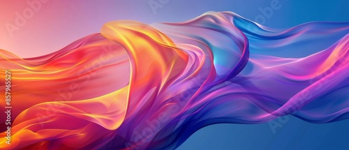 Another dynamic wave pattern with smooth, flowing lines and bright hues