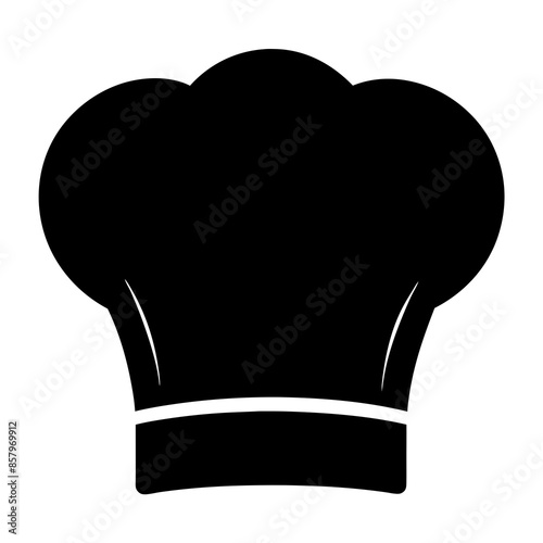 one Chef Hat silhouette vector illustration