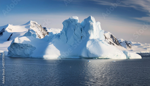 Schneebedeckte Eisberge in der Arktis photo