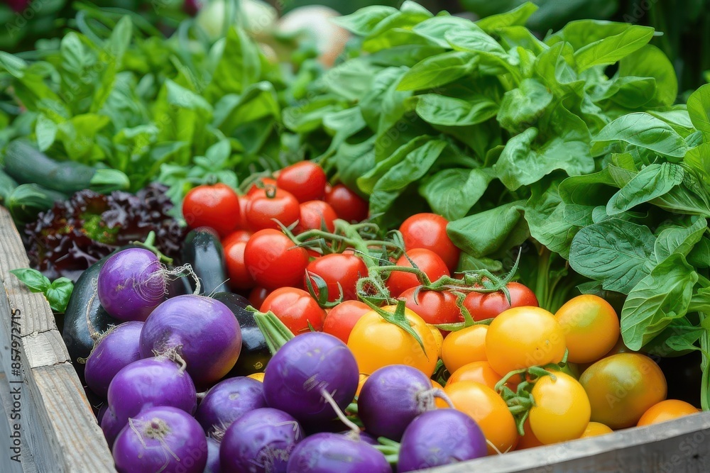 vibrant vegetable garden thrives with abundant produce and lush greenery vibrant vegetable garden thrives with abundant produce and lush greenery