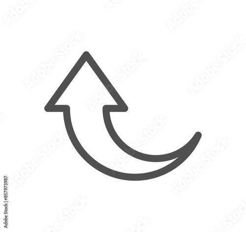 Interface arrows related icon outline and linear vector. 