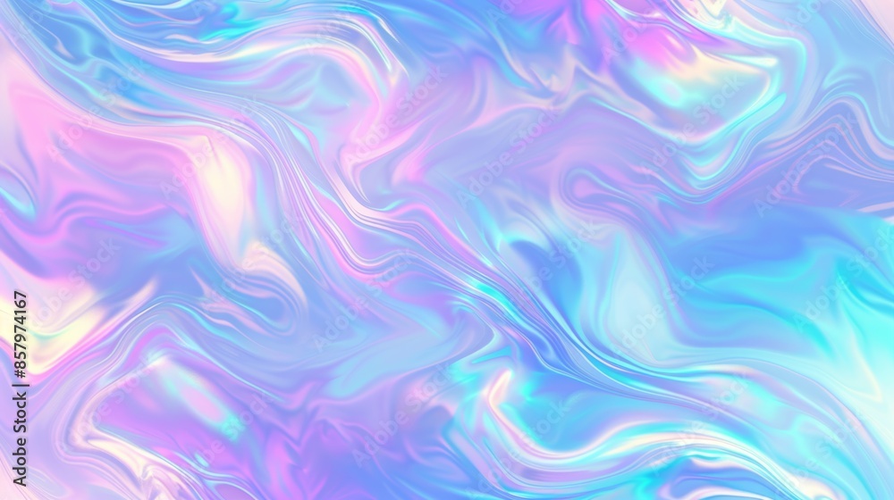 Obraz premium Abstract pastel holographic fluid pattern