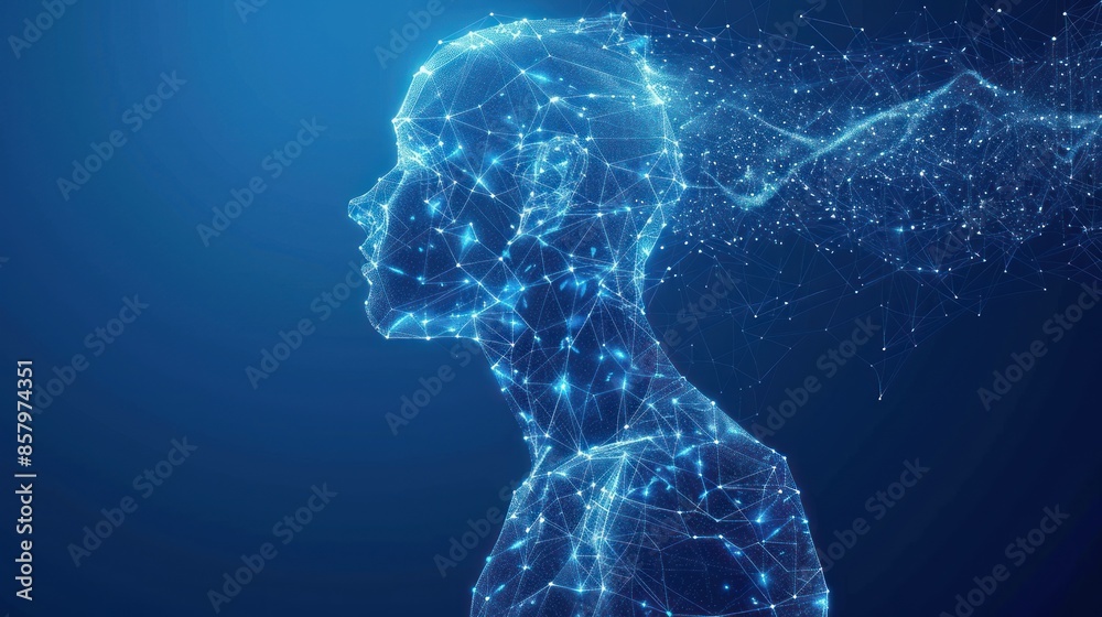 Digital Portrait of a Person with Disintegrating Form Digital Portrait of a Person with Disintegrating Form
