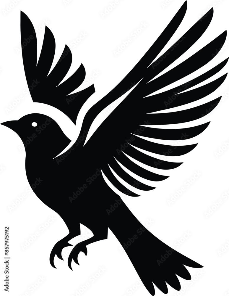 Obraz premium Flying Bird silhouette vector illustration design