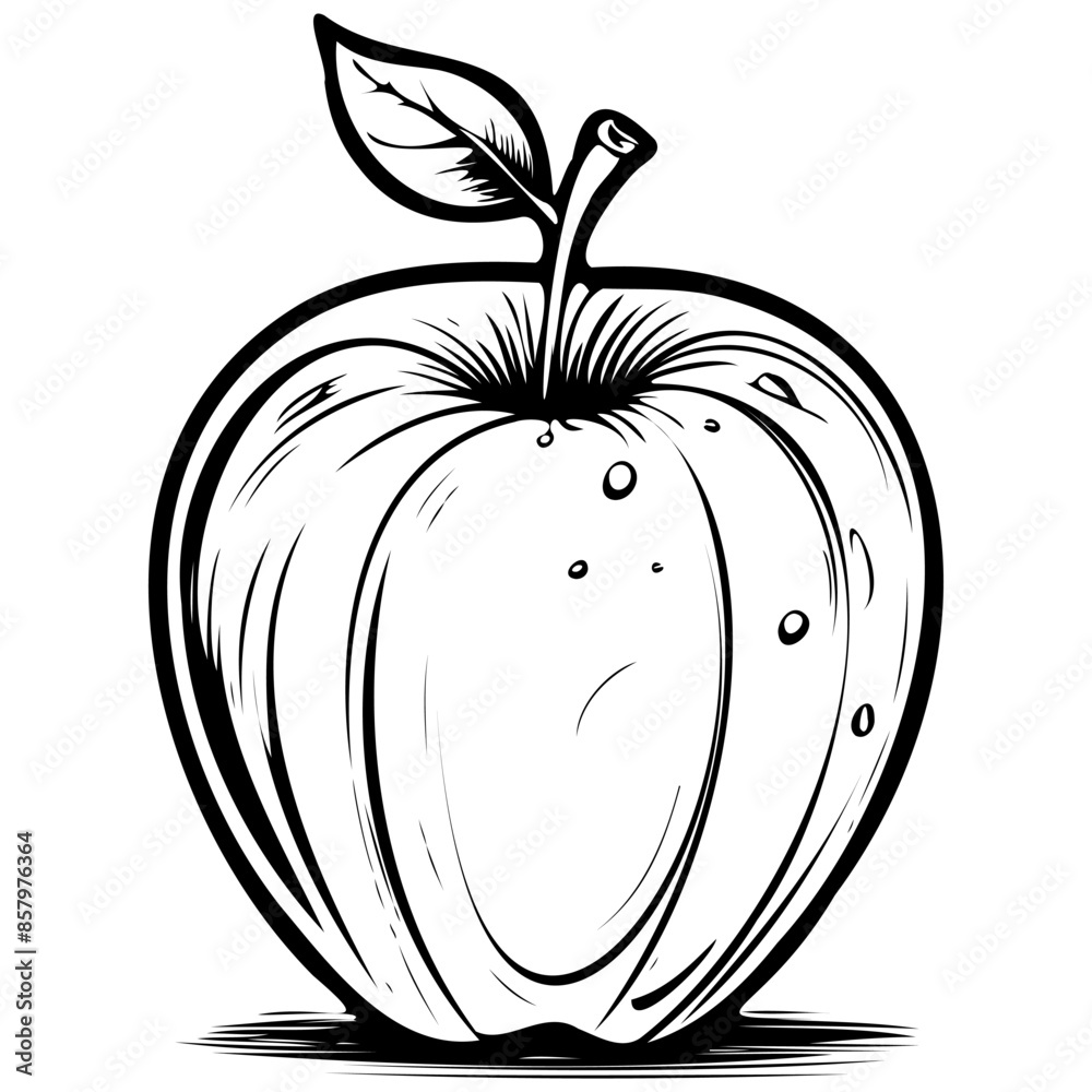 Topaz Apple of hand drawn fruit illustration, transparent background Topaz Apple of hand drawn fruit illustration, transparent background