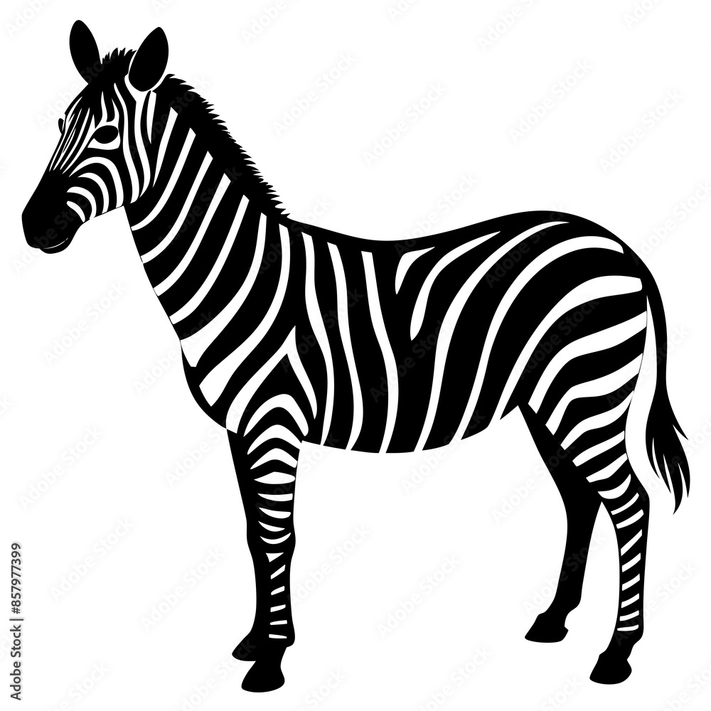 Obraz premium zebra isolated on white