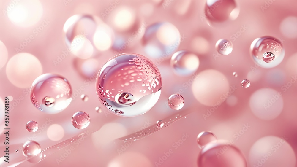 Skincare Serum Droplets Splash on Surface Skincare Serum Droplets Splash on Surface