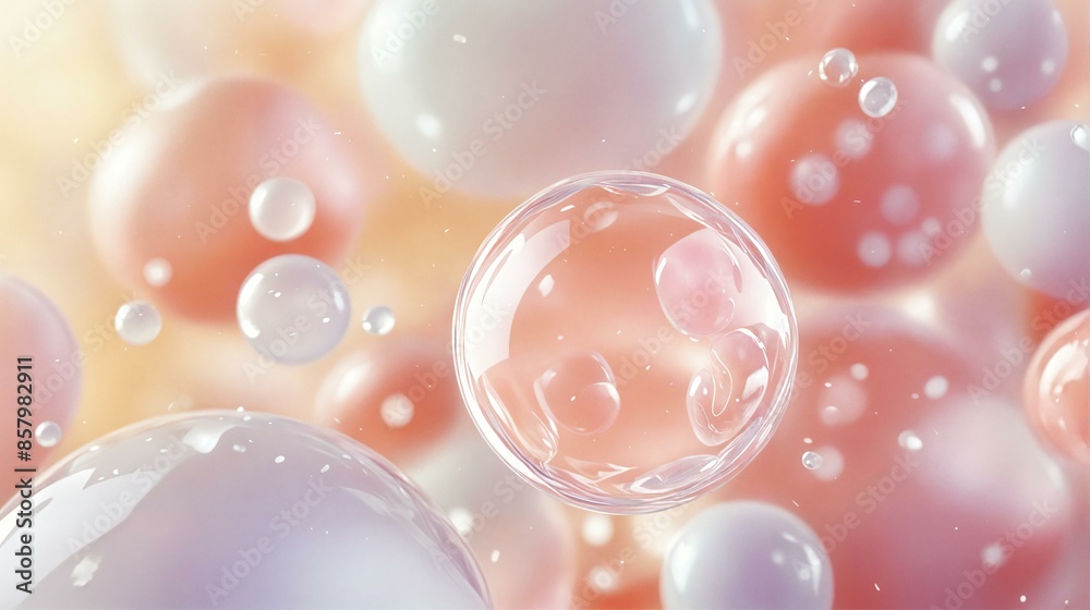 Skincare Serum Beads on Surface Skincare Serum Beads on Surface