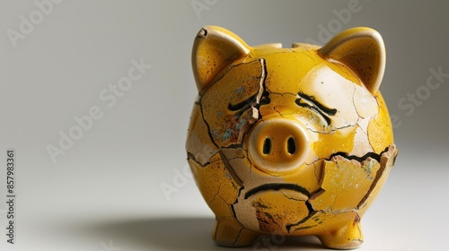 The Broken Yellow Piggy Bank photo