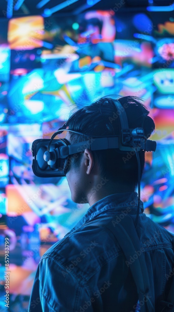 Embracing the Future. Virtual event concept Embracing the Future. Virtual event concept