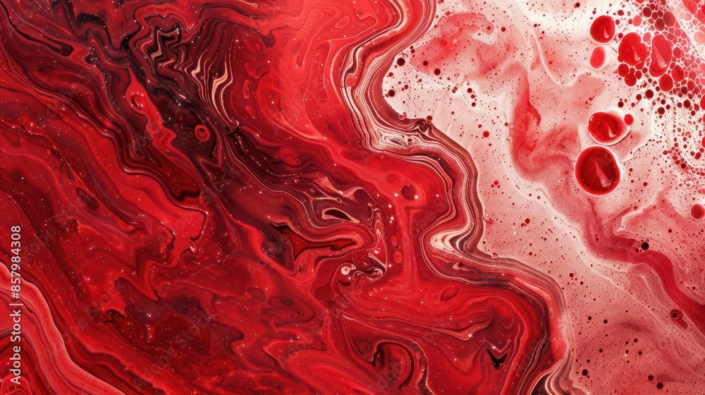abstract mars nuances waves background red marbled ink liquid modern textured backdrop