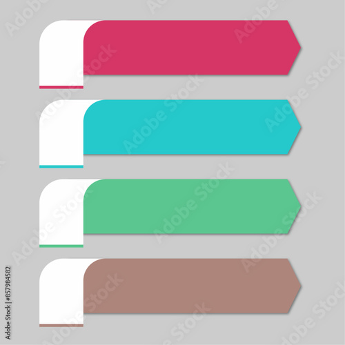 Post note stickers mock up isolated on grey background.