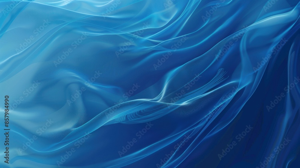 Gentle, flowing blue abstract art with smooth, wave-like shapes and a calming atmosphere.
