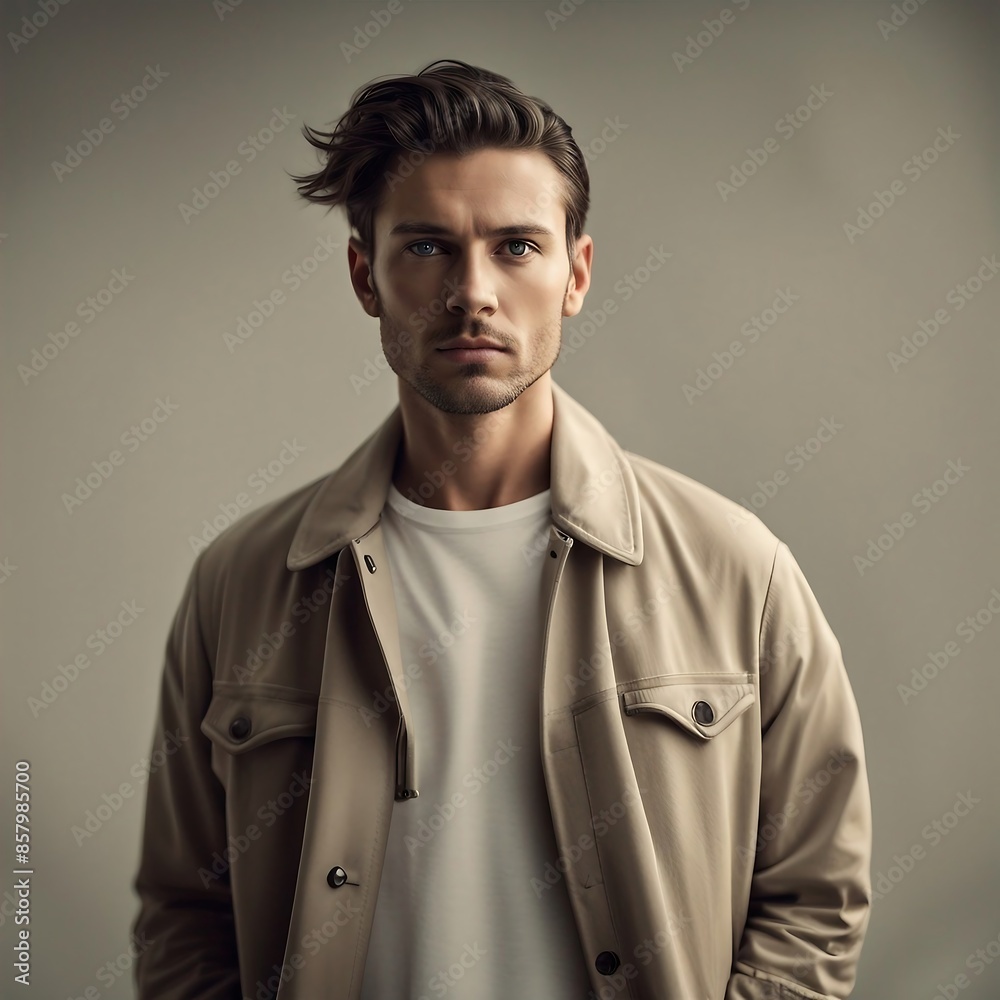 Photo of a young fashionable handsome man. Amazing personality model photography. generative AI. Photo of a young fashionable handsome man. Amazing personality model photography. generative AI.