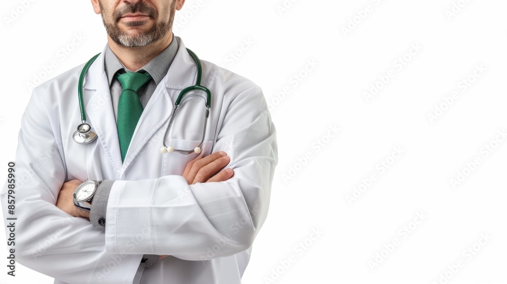 The doctor with stethoscope The doctor with stethoscope