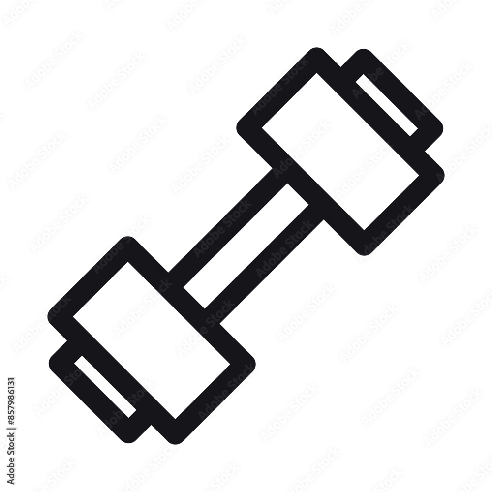 Dumbbells flat icon. Thin line signs for design logo, visit card, etc. Single high-quality outline symbol for web design or mobile app. Dumbbells outline Dumbbells flat icon. Thin line signs for design logo, visit card, etc. Single high-quality outline symbol for web design or mobile app. Dumbbells outline