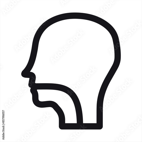 Human throat icon Simple vector, Human organ throat ,nose flat icon, Human Body Parts, isolated on transparent background, Otolaryngology clinic concept. Doctor otolaryngologist icons.