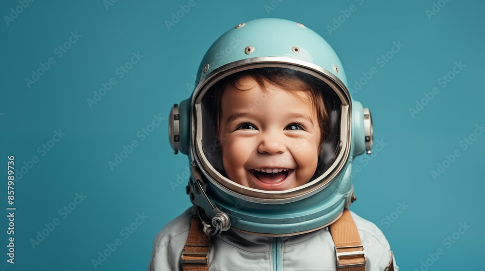 Little boy wearing an astronaut suit Little boy wearing an astronaut suit